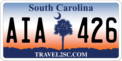 SC license plate AIA426