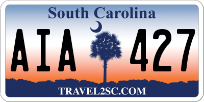 SC license plate AIA427