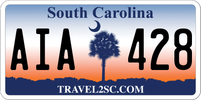 SC license plate AIA428