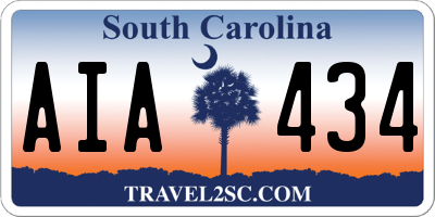 SC license plate AIA434