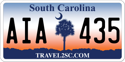 SC license plate AIA435