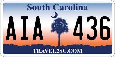 SC license plate AIA436