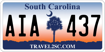 SC license plate AIA437
