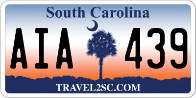 SC license plate AIA439