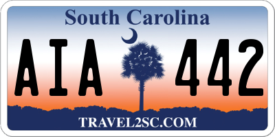 SC license plate AIA442