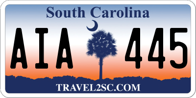 SC license plate AIA445