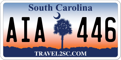 SC license plate AIA446