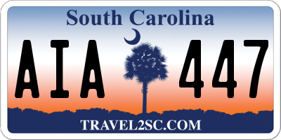 SC license plate AIA447