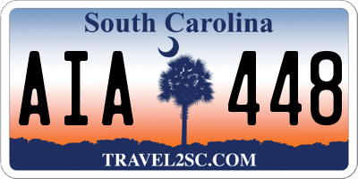 SC license plate AIA448