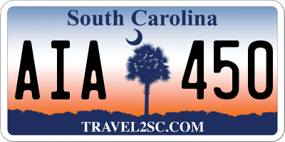 SC license plate AIA450