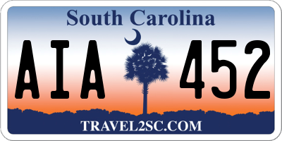 SC license plate AIA452