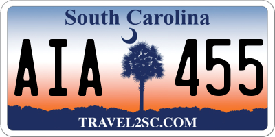 SC license plate AIA455