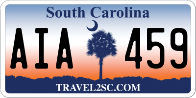 SC license plate AIA459