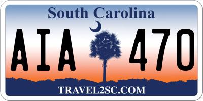 SC license plate AIA470