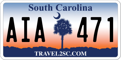 SC license plate AIA471