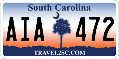SC license plate AIA472