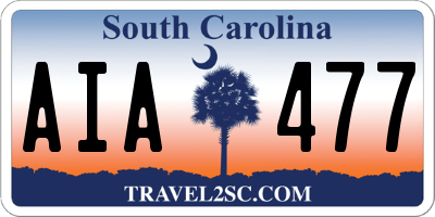SC license plate AIA477
