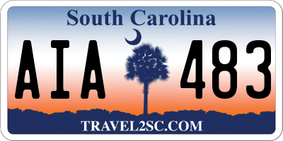 SC license plate AIA483