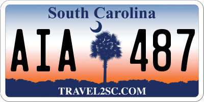 SC license plate AIA487