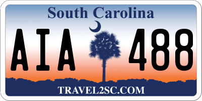 SC license plate AIA488