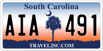SC license plate AIA491