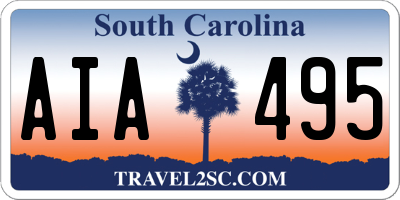 SC license plate AIA495