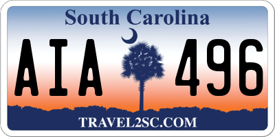 SC license plate AIA496