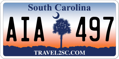 SC license plate AIA497