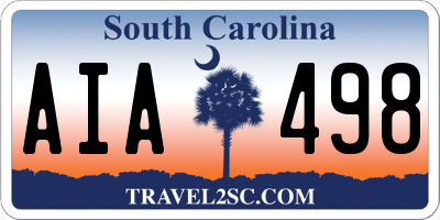 SC license plate AIA498