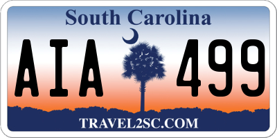 SC license plate AIA499