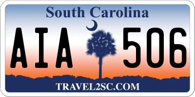 SC license plate AIA506