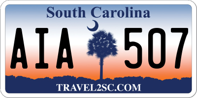 SC license plate AIA507