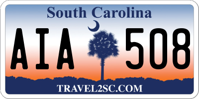 SC license plate AIA508