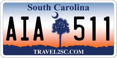 SC license plate AIA511