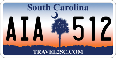 SC license plate AIA512