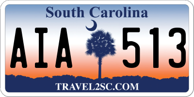 SC license plate AIA513