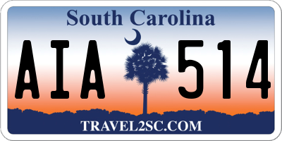 SC license plate AIA514