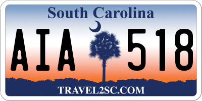 SC license plate AIA518