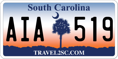 SC license plate AIA519