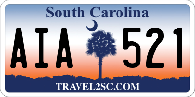 SC license plate AIA521
