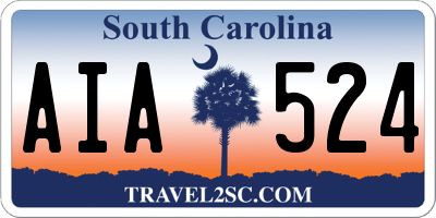 SC license plate AIA524