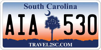 SC license plate AIA530