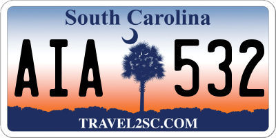 SC license plate AIA532