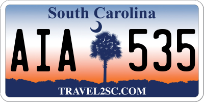 SC license plate AIA535