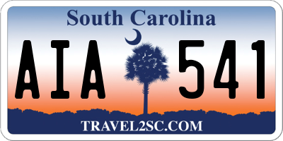 SC license plate AIA541