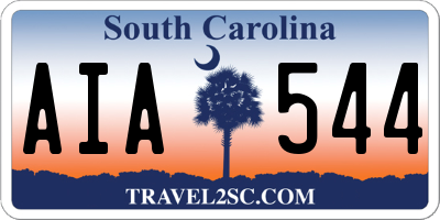 SC license plate AIA544