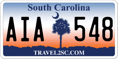 SC license plate AIA548