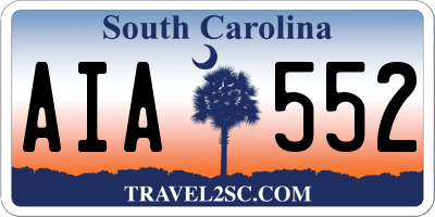 SC license plate AIA552