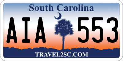 SC license plate AIA553