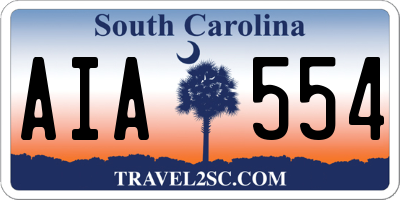 SC license plate AIA554